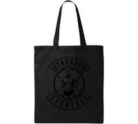 Stronger Everyday - Bolsa de algodón ecológico natural, color negro, Black, Talla única