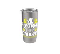 Stronger Than Cancer Childhood Cancer Awareness Men Women Vaso térmico de acero inoxidable de doble pared