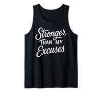Stronger Than My Excuses Divertido Bodybuilding Camiseta sin Mangas