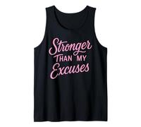 Stronger Than My Excuses Divertido Bodybuilding Camiseta sin Mangas
