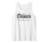 Stronger Than the Storm Faith Bible Verse Sign Inspirational Camiseta sin Mangas