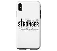 Stronger Than the Storm Faith Bible Verse Sign Inspirational Carcasa para iPhone XS Max