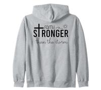 Stronger Than the Storm Faith Bible Verse Sign Inspirational Sudadera con Capucha