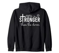 Stronger Than the Storm Faith Sign Bible Verse Inspirational Sudadera con Capucha