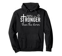 Stronger Than the Storm Faith Sign Bible Verse Inspirational Sudadera con Capucha