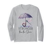 Stronger Than the Storm Psalm 93 Christian Purple Dragonfly Manga Larga