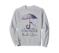 Stronger Than the Storm Psalm 93 Christian Purple Dragonfly Sudadera