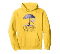 Stronger Than the Storm Psalm 93 Christian Purple Dragonfly Sudadera con Capucha