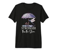 Stronger Than The Storm Psalm 93 God Purple Dragonfly Bible Camiseta Premium