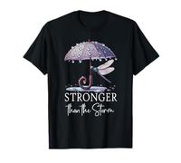 Stronger Than the Storm Psalm 93 Purple Dragonfly Christian Camiseta