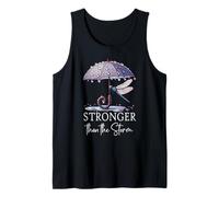 Stronger Than the Storm Psalm 93 Purple Dragonfly Christian Camiseta sin Mangas