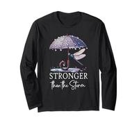 Stronger Than the Storm Psalm 93 Purple Dragonfly Christian Manga Larga