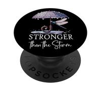 Stronger Than the Storm Psalm 93 Purple Dragonfly Christian PopSockets PopGrip Adhesivo
