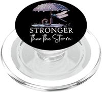 Stronger Than the Storm Psalm 93 Purple Dragonfly Christian PopSockets PopGrip para MagSafe