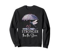 Stronger Than the Storm Psalm 93 Purple Dragonfly Christian Sudadera