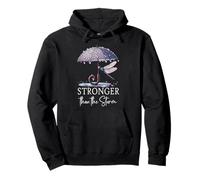 Stronger Than the Storm Psalm 93 Purple Dragonfly Christian Sudadera con Capucha