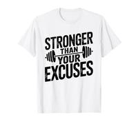 Stronger Than Your Excuses Motivational Gym Fitness Exercise Camiseta