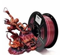 Stronghero3D Filamento PLA para impresión 3D de 1.75 mm, rojo, negro, morado, multicolor, filamento degradado, peso neto 2.2 libras