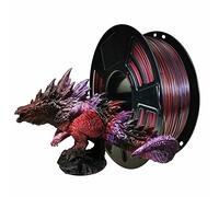 Stronghero3D Filamento PLA para impresora 3D de 1,75 mm, rojo galaxia, negro, morado seda, peso neto de 1 kg de precisión +/-0,05 mm