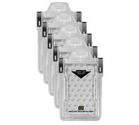 Stronghold de identidad - Paquete de 5 - Soporte de insignias RFID seguras para 1 tarjeta - Soporte de insignias de identificacin de plstico duro d