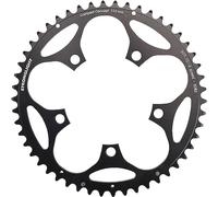 Stronglight - Bandeja exterior tipo S compacta 2 x 9 - 10 V, color negro, 50 dientes, unisex, para adulto