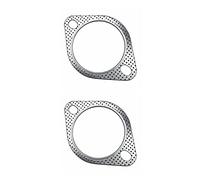 Strongthium Junta de Escape 3 Pulgadas 76mm 2 Tornillos 105mm Universal Compatible con Nissan 200SX 350Z Subar Impreza Mitsubishi EVO 2 Piezas Junta de Brida Silenciador Alta Temperatura 2mm