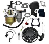 STRONGTHIUM Kit de Carburador y Mantenimiento Compatible con Predator 212cc 196cc 224cc, para Mini Moto Go Kart Motocultor, Incluye Arrancador, Bobina, Filtro de Aire y Bujía