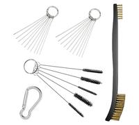 STRONGTHIUM Kit de Limpieza de Carburador con Cepillo de Cobre, Agujas y Cepillos de Nailon para Chicles de Moto, ATV, Motoazada, Limpiador de Boquillas 0,3-1,2 mm, 1 Set