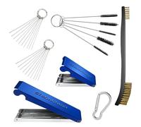 Strongthium Kit Limpieza Carburador 0.3mm-1.2mm Herramientas de Latón y Nailon para Chiclés de Motosierra Moto Soldador Boquillas Limpiador de Agujas No Raya Cepillos Alambre 52 Piezas