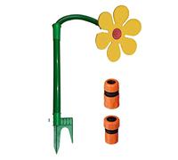 Stronrive Aspersor con Forma de Flor Loca para Patio,Aspersor de Agua Daisy Giratorio de 720° con 2 adaptadores - Divertido del riego del jardín de Flores de la Margarita del Baile del jardín