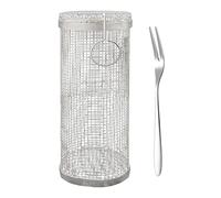 Stronrive Cesta para asador,Cesta para Asar con Acero Inoxidable | Estante para Asar Pescado, Estante para Barbacoa para Acampar al Aire Libre, Accesorios para Asar a la Parrilla