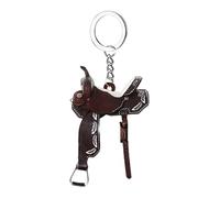 Stronrive Coche acrílico Silla Montar | Llavero Silla Montar Caballo 2D,Decoración Ecuestre arcílica Colgantes Decorativos Adorno Hecho a Mano Amantes los Caballos