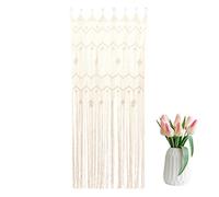 Stronrive Cortinas Boho Macramé - Biombo de macramé Tejido - Decoración Bohemia para Ventana, Puerta, Armario, Boda, telón de Fondo, Arco, Dormitorio, Sala de Estar, apartamento, 33 Pulgadas de Ancho