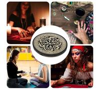 Stronrive Juego De Runas De Madera - Runas Paganas - Accesorios de Meditación de Madera Portátiles Decorativos con Caja Magnética para Altar Rituales Espirituales