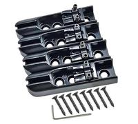 Stronrive Puente para bajo individual, Puente para bajo de una sola cuerda,Puente para bajo de una sola cuerda - Reemplazo de puente de guitarra de Metal 4X con tornillos y llave, piezas de bajo para