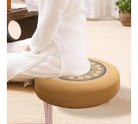 Stronrive Puf Exterior Otomana | Taburete Tejido Y Reposapiés,Cojín Tatami para Jardín, Terraza, Porche, Deck Exterior y Área de Piscina