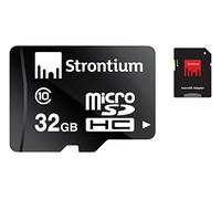 Strontium - Tarjeta de Memoria microSDHC de 16 GB con Adaptador SD (SR16GTFC10A) Negro Negro 32 GB