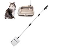 STRREE PHOVEL - Gato con un Largo Alcance de Metal sin, no Escondido | Pala Ancha con Soporte, Ideal para para Gatos, Cajas Profundas, gallinero, Playa,