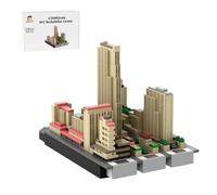 StrucToys Bloques de construcción para adultos, escala 1/2000 New York Midtown Manhattan Landmark MOC, arquitectura famosa para decoración de oficina