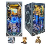 STRUCWOOD Cyberpunk - Kit de rincón de libro, kit de casa de muñecas 3D de madera con decoración futurista LED, decoración del hogar de cumpleaños y Navidad para adolescentes y adultos, era planetaria