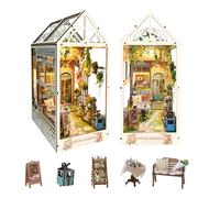 STRUCWOOD Kit de casa de muñecas DIY para adultos, montaje estéreo 2D, sensor de luz nocturna, sujetalibros de madera, modelo de construcción (SQ-22)