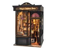 STRUCWOOD Kit de rincón de libro de bricolaje con luz LED, rompecabezas de madera 3D, kit de casa en miniatura para adultos, soporte de casa de libro mágico, sujetalibros, rompecabezas 3D, rincón de
