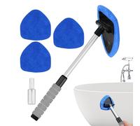 Strumento per la pulizia del parabrezza - Kit per la pulizia dei finestrini 'auto da 100 ml, 6 pezzi | antiappannante con manico retrattile in fibra di vetro per vetro auto. Include flacone