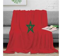 Strunt Bandera de Marruecos Manta De Vellón para Adultos Y Niños,Suave Y Cálida Bandera Nacional Manta De Vellón De Franela para Todas Las Estaciones, para La Cama Y El Sofá 50x60inch(127x152cm)