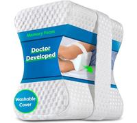 strusery Almohada ortopédica de espuma viscoelástica para personas que duermen de lado, alineación de la columna vertebral y alivio del dolor para espalda, caderas, rodillas y ciática, 24,5 x 21 x