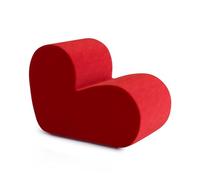 strusery Sofá individual de terciopelo en forma de corazón, cómoda silla de lectura para sala de estar, dormitorio, dormitorio, silla de piso rojo perezoso
