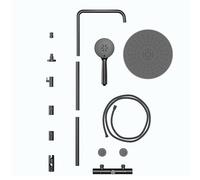 struttura alternativo (struttura alternativo alternativo) doccia moderno con miscelatore termostatico per bagno - Set completo con doccetta, asta e supporto - Installazione facile - Uscita acqua