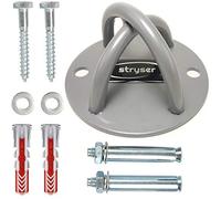 Stryser Soporte Anclaje de Techo y Pared en X para Correas de Suspensión Anillos de Gimnasia Yoga Swing Cuerdas de Batalla Equipo de Boxeo Incluye Juego de Tornillos con Tacos Fischer Duopower