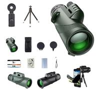 Stscope 360 Monocular Set, 360 Monocular Scope Set for Adults Long Range, Telescope High Power for Adults Long Range with Phone Adapter Tripod, for Stargazing Travelling Concert (Green 40 * 60)
