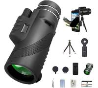 Stscope 360 Monocular Telescope High Power for Adults Long Range with Phone Adapter & Tripod, Stethoscope 360 Monocular Scope Set for Bird Watching Camping Travelling Concert(Black,40 * 60)